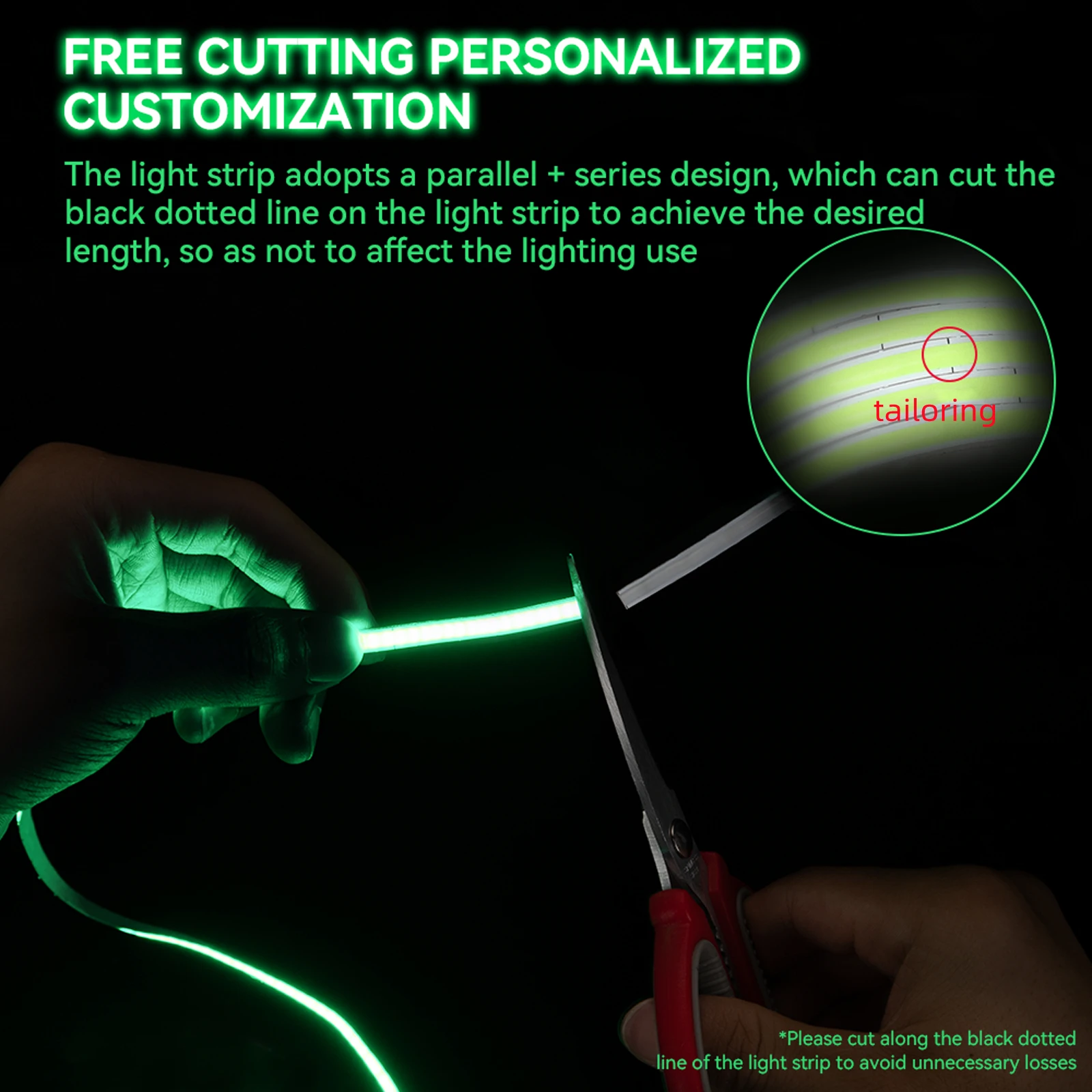 Light-emitting light strip suitable for DJI Avata 2 drone night flight warning light strip