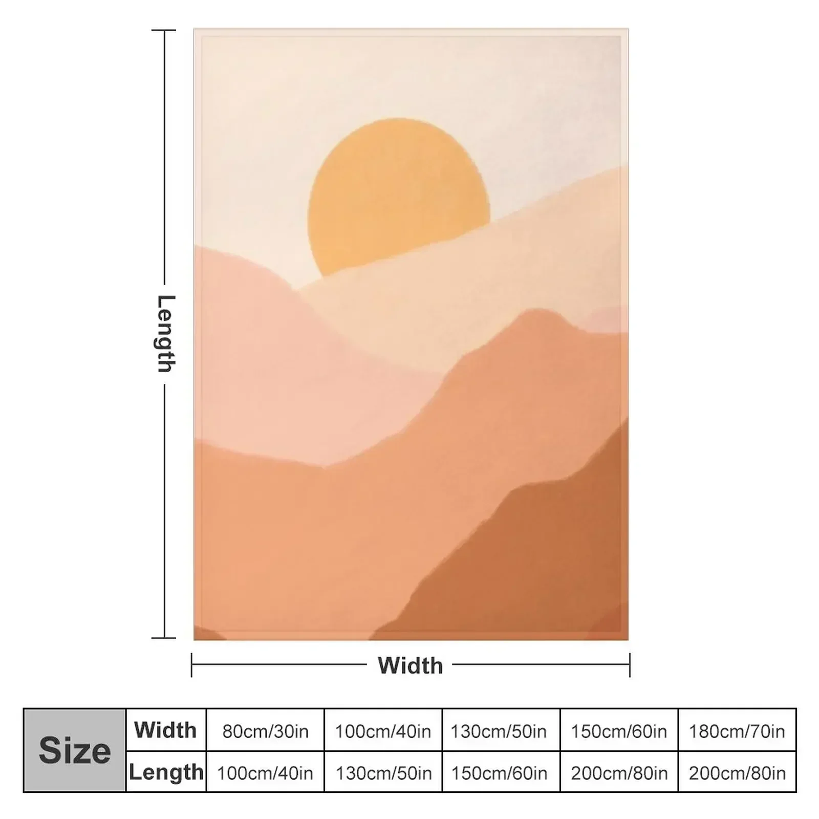 New Warm Sunset Throw Blanket couch cozy soft plush fuzzy picnic outdoor blanket