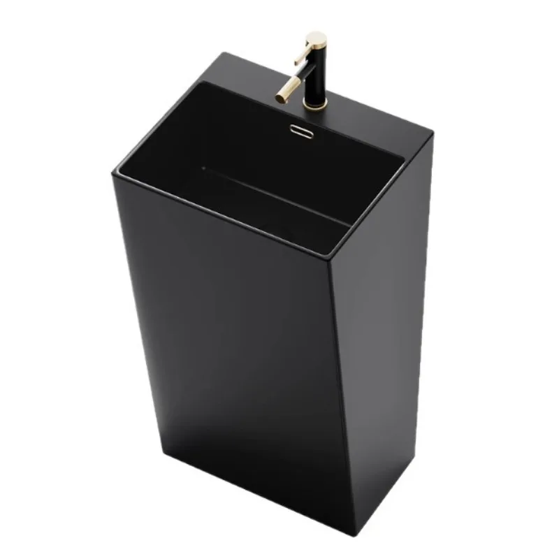 Bathroom column washbasin household balcony ceramic integrated column basin hotel floor-to-ceiling washbasin small apartment