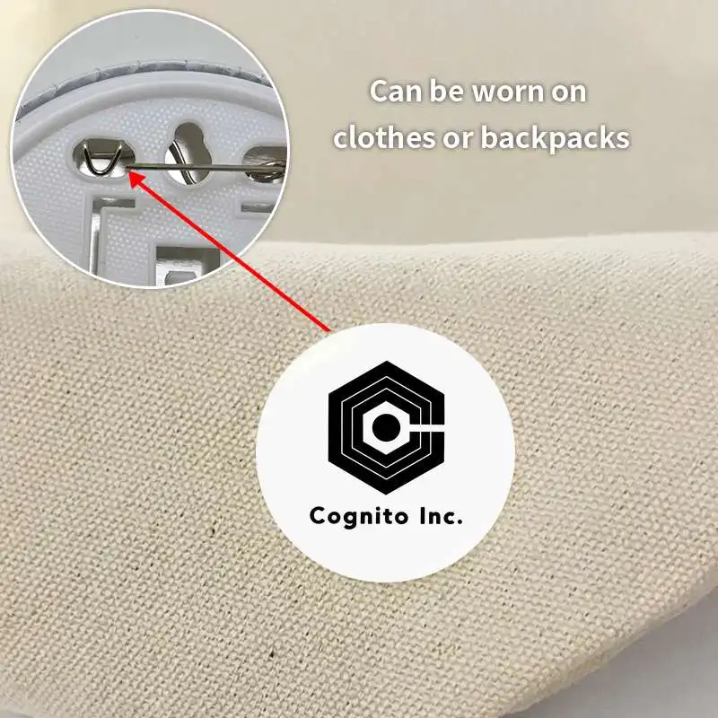 شارة Cognito Inc داخل الوظيفة ، ملحقات مرساة بروش ، كرتون معدني أنيمي ، علامة صدر ، ملابس محيطية ، صفيح إبداعي