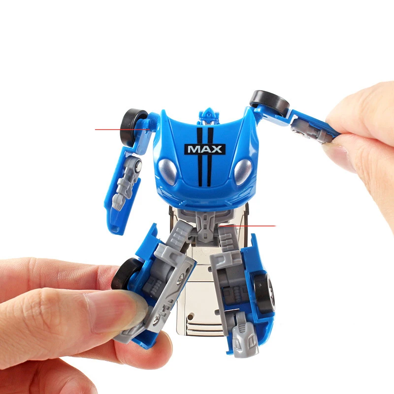 Mini jouet de voiture robot de déformation en plastique pour enfants, autobot de poche, modèle manuel, simulation, nouveau