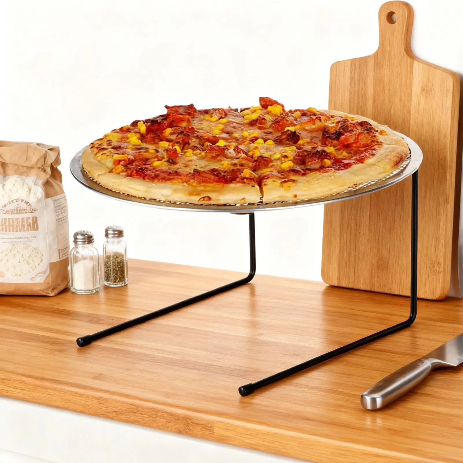 4 Pieces Pizza Holder Stands Pizza Pan Riser Sturdy Pizza Table Stands Tabletop Pizza Pan Risers for Cafe Tables Buffet Party
