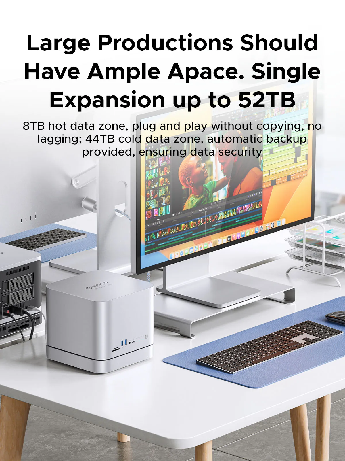 Imagem -03 - Orico-usb c Hub Enclosure para Mac Mini Docking Station 3.5sata 44tb Nvme Ssd M.2 Dp4k @ 60hz sd Tf3.0