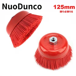 5 Inch Nylon Brush 125mm Nylon Abrasive Cup Brush Wheel for Metal Woodworking Glass Polishing Deburring Cleaning Abrasive Tool