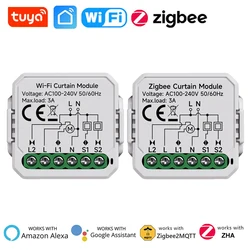 Tuya สวิตช์ม่านอัจฉริยะ Wi-Fi ZigBee, โมดูลสวิตช์อัจฉริยะแอปสำหรับม่านม้วน Motor listrik ชัตเตอร์ใช้ได้กับ Alexa Google Home