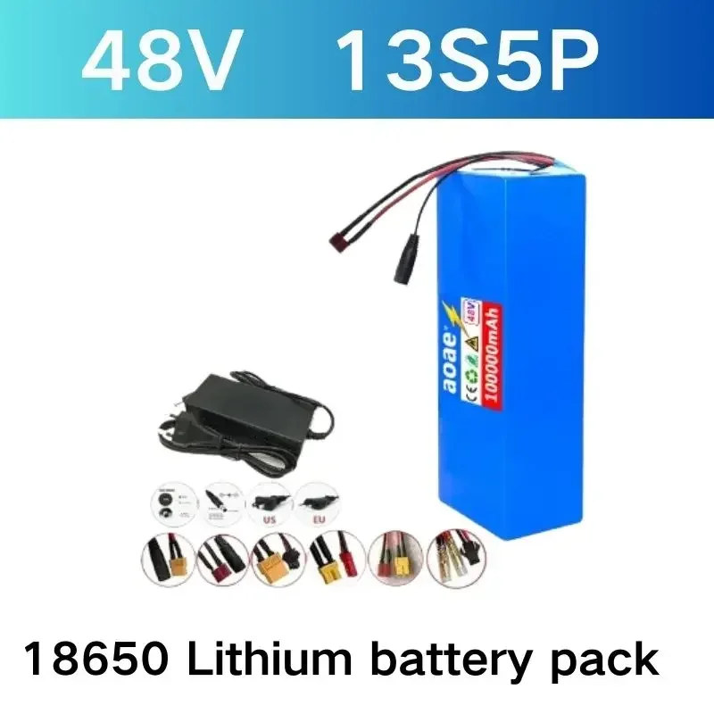 

Brand New 13S5P 48V 100Ah 18650 Lithium Battery Pack + Built-in BMS 500-1000W Electric Bicycle Battery