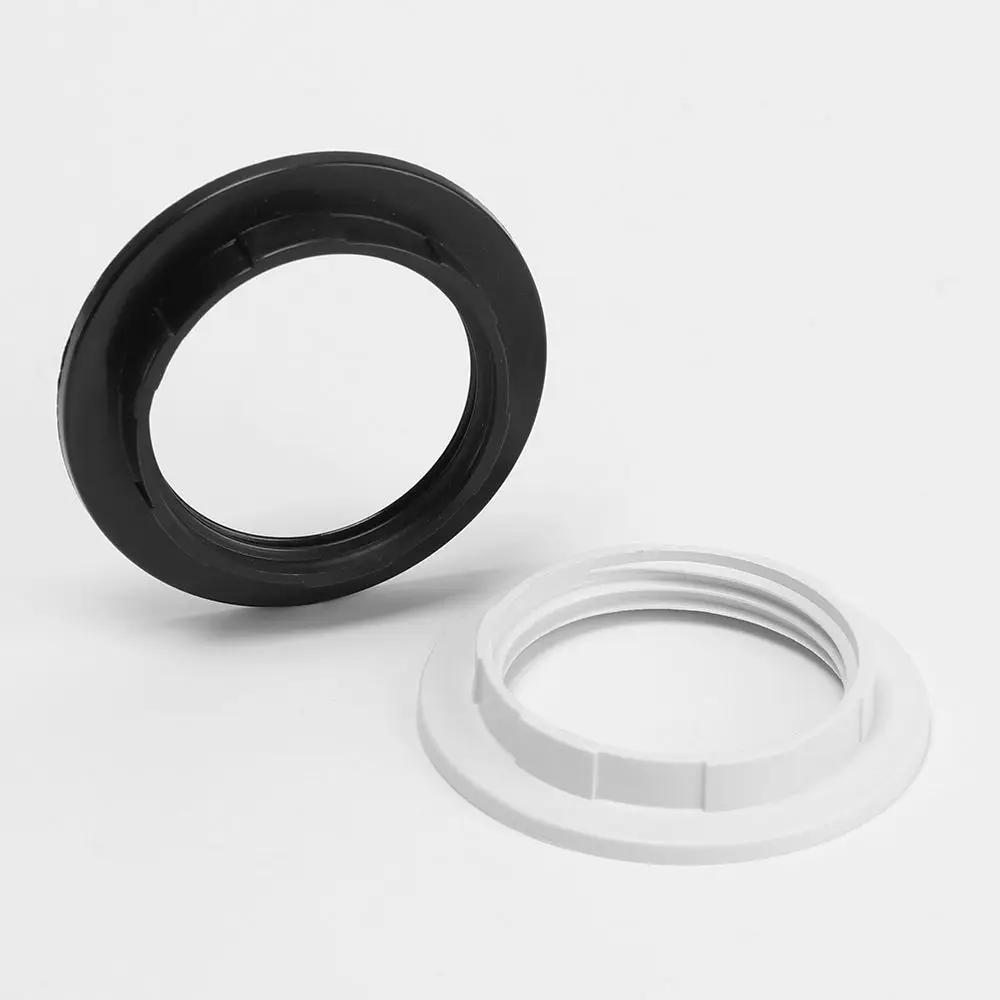Plastic Buckle For Table Lamp Black White Plastic Retaining Ring E27 Lamp Shade Collar Ring Adaptor Bulb Holder