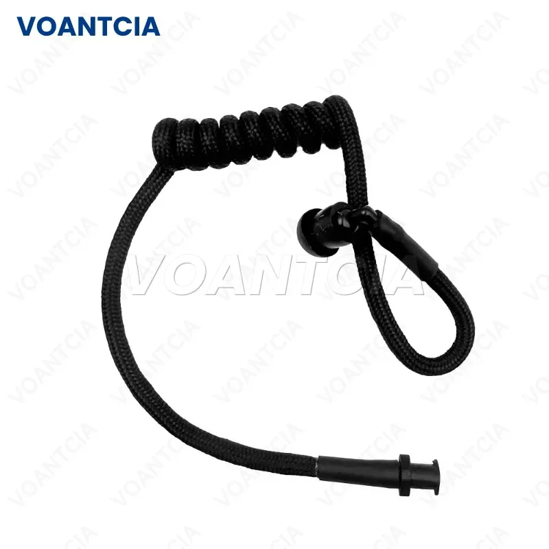 5pcs Braided Acoustic Coil Tube Knitted Nylone Moisture Resistant Radio Headset Earpiece Replacement Accessories