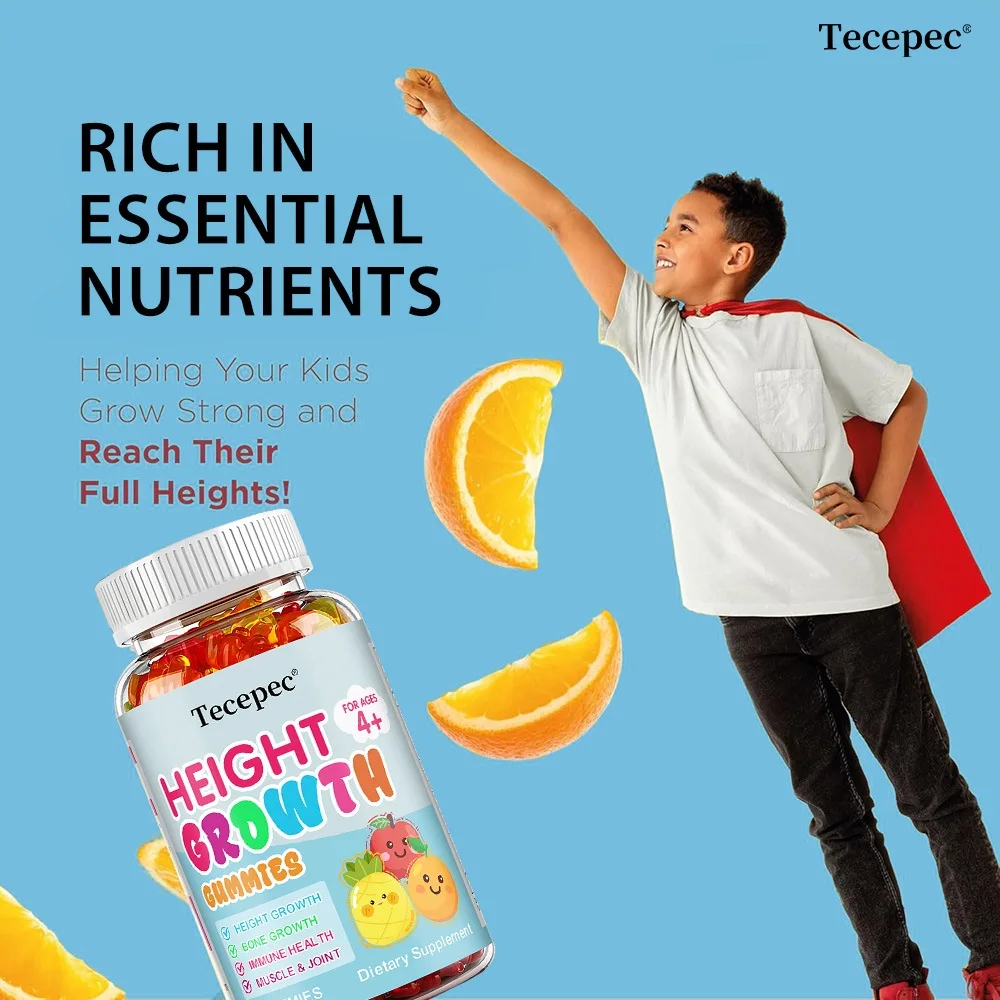 Calcium Height Growth Gummies - Support Height Growth, Bone Growth, Immune, Muscle Function, Joint Health