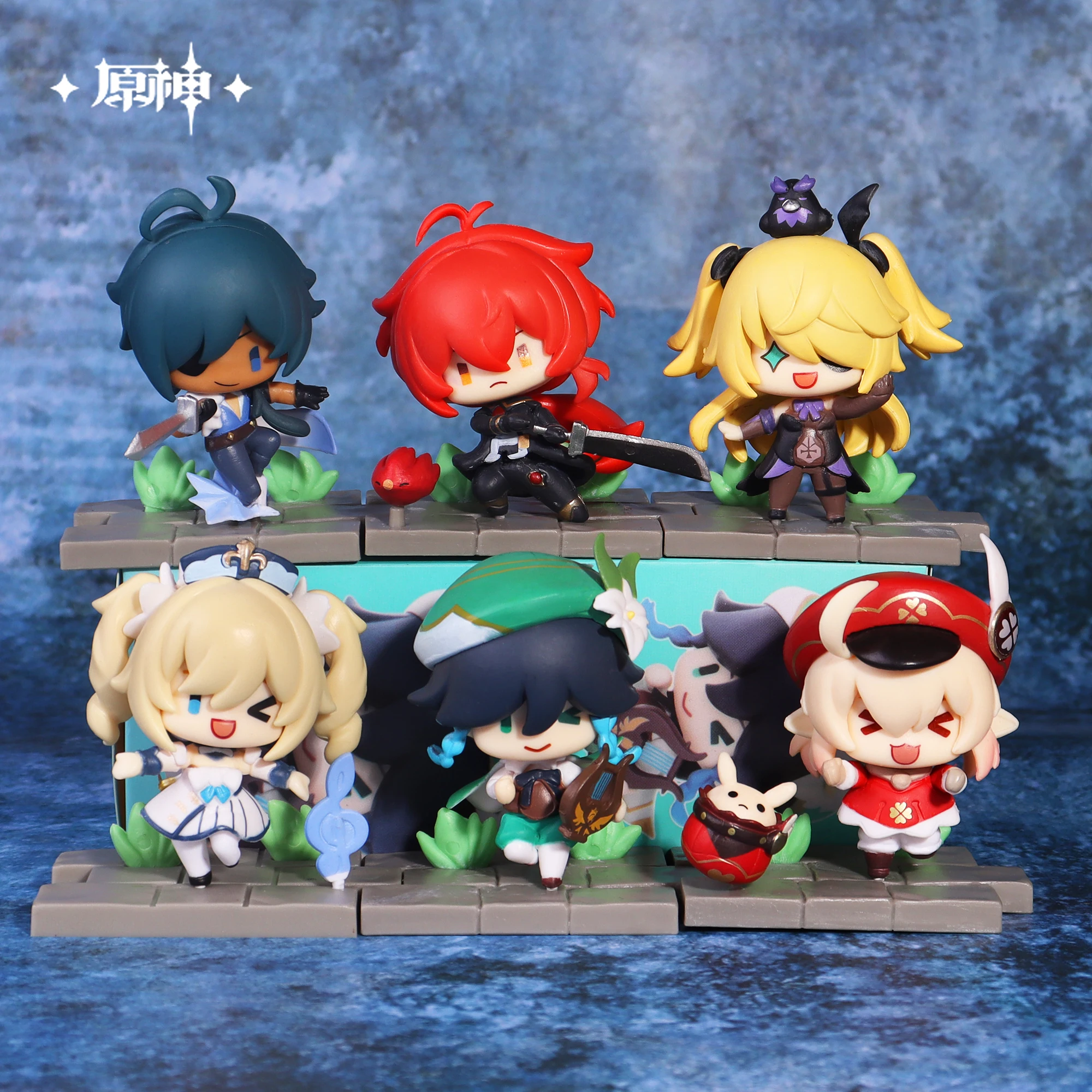 

Mystery Box Genshin Impact Mondstadt Blind Box Figure Battlefield Series 7-8cm Figurines