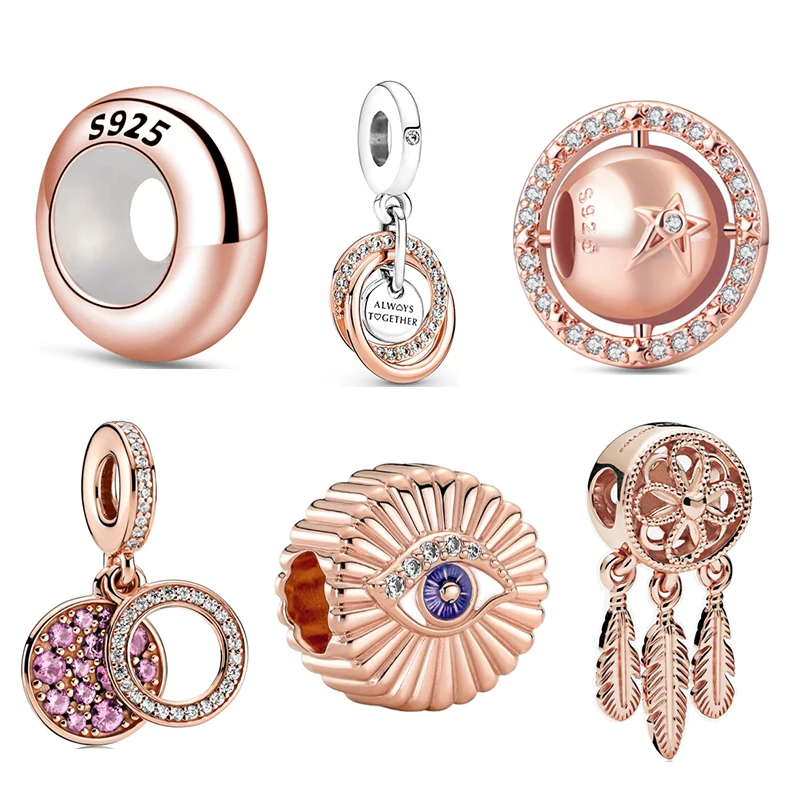 

Новые подвески-шармы из стерлингового серебра S925 с покрытием из розового золота: Камера, Глаз, Единорог. Горячая новинка! Подходят для оригинальных браслетов, ожерелий, DIY-украшений.