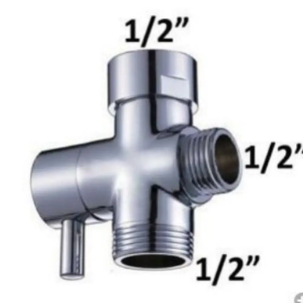 Toilet Bidet Spray Angle Valve One In Two Out Diverter Copper Bathroom Sprayer Kit Modern Handheld Cleaning Shower Head