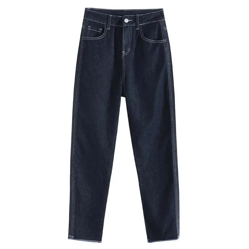 

Women's New Spring and Autumn Trousers Small Nine-point Pants Fashion Daddy Radish Pants Pantalettes High-waisted Harlan Jeans