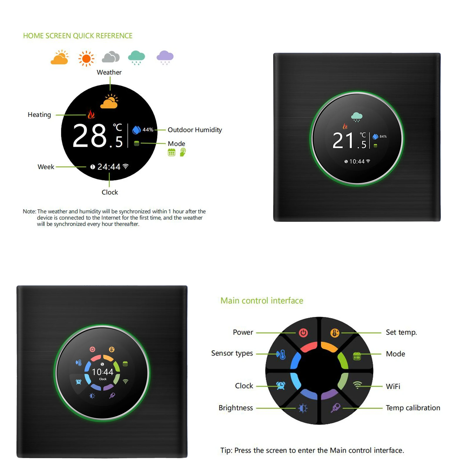 KKMOON WiFi Smart Thermostat Temperature Controller Weekly Programmable Button Control APP Voice Control with Alexa Google Home