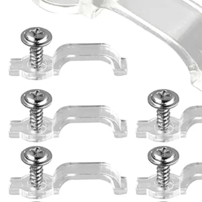 50Pcs Mounting Brackets Clip Side Fixing Clips With Screws 10MM For 5730/5050/2835/3014 SMD LED Waterproof Strip Light