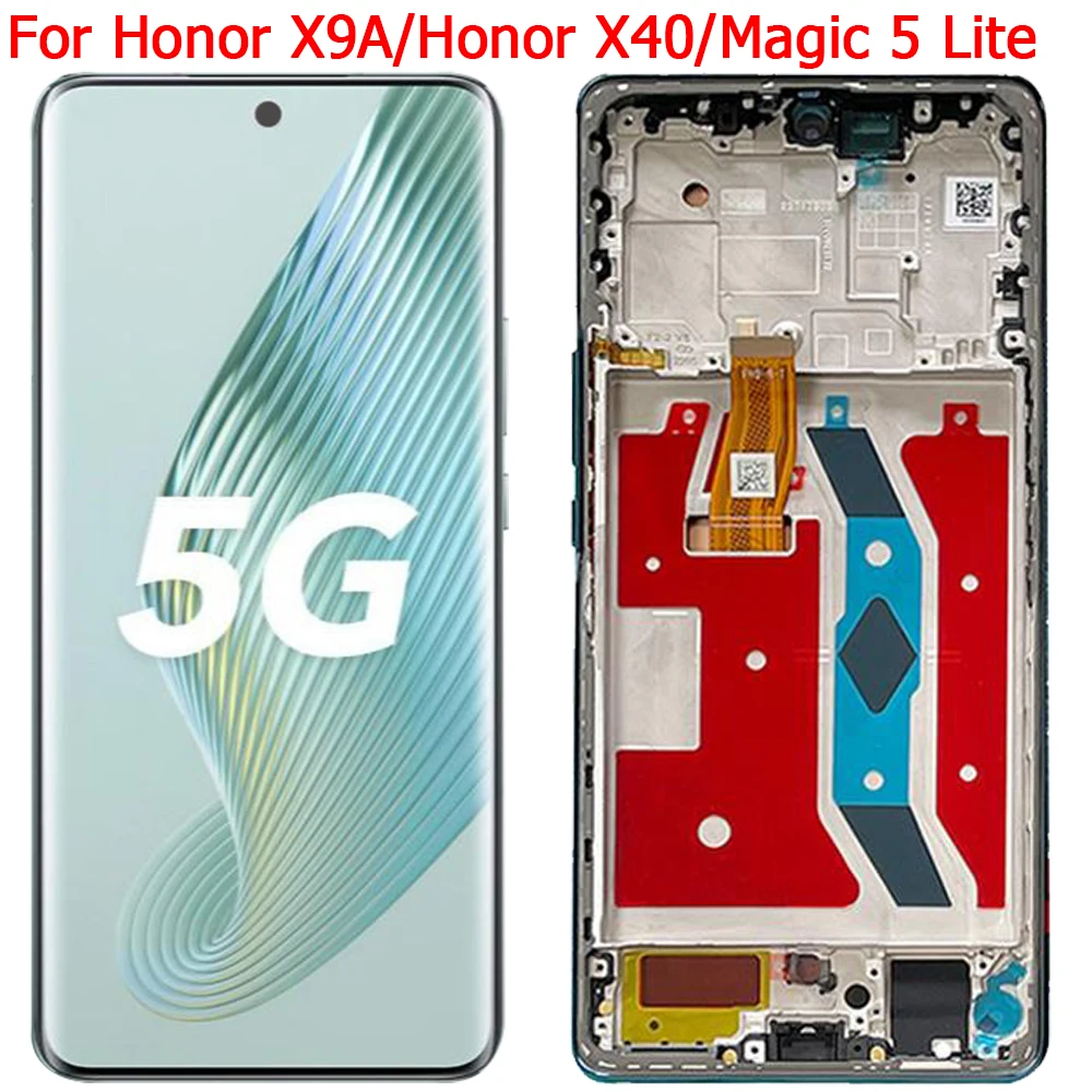 

ЖК-дисплей Magic 5 Lite для Honor X40 X9A, дисплей с сенсорным экраном 6,67 дюйма и рамкой, дисплей в сборе для Honor Magic 5 Lite