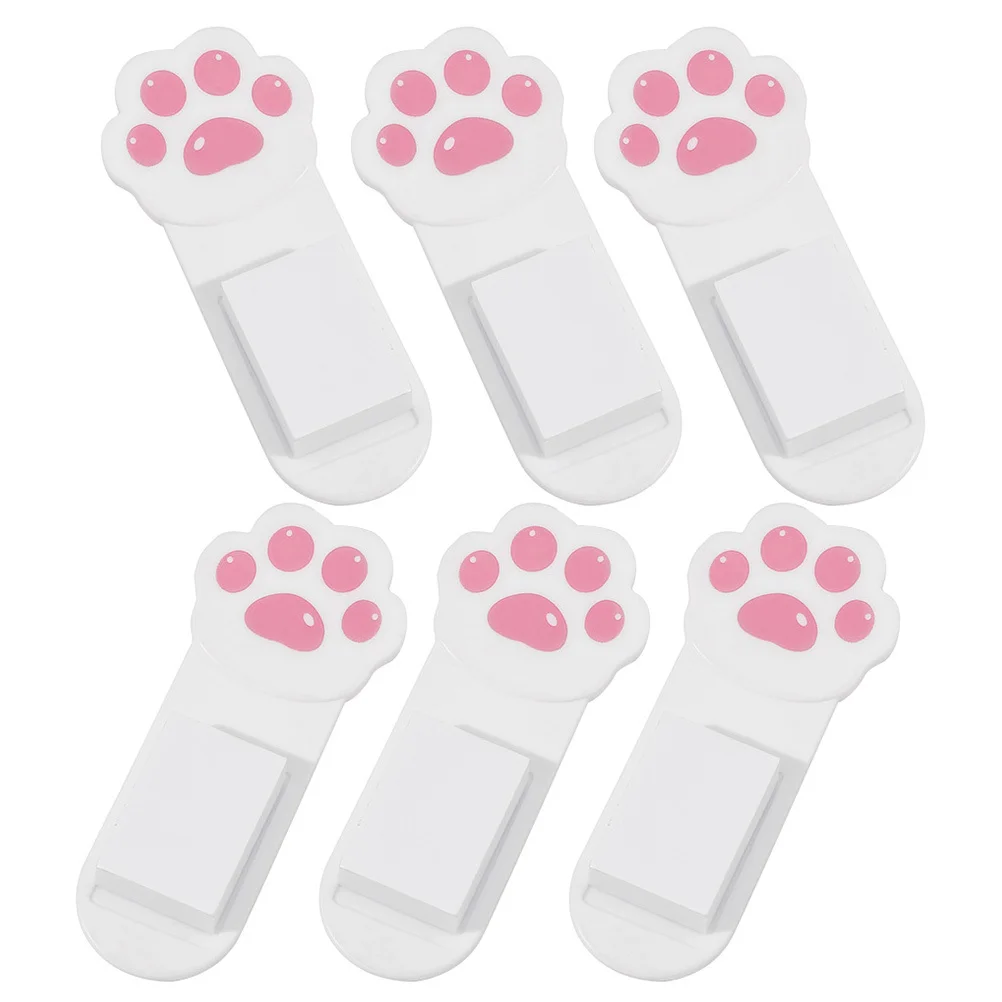 

6Pcs Cat Paw Toilet Seats Lifter Adhesive Design Portable Toilet Supplies for Travel Bathroom Safe Easy to Install Lid Handle