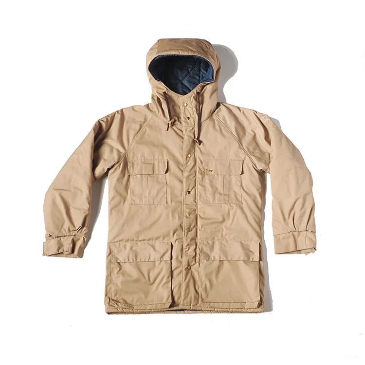 

Винтажная хлопковая куртка Duxbak цвета хаки с капюшоном, молодежная повседневная, с длинными рукавами, прямого кроя, стандартной длины, однотонная.