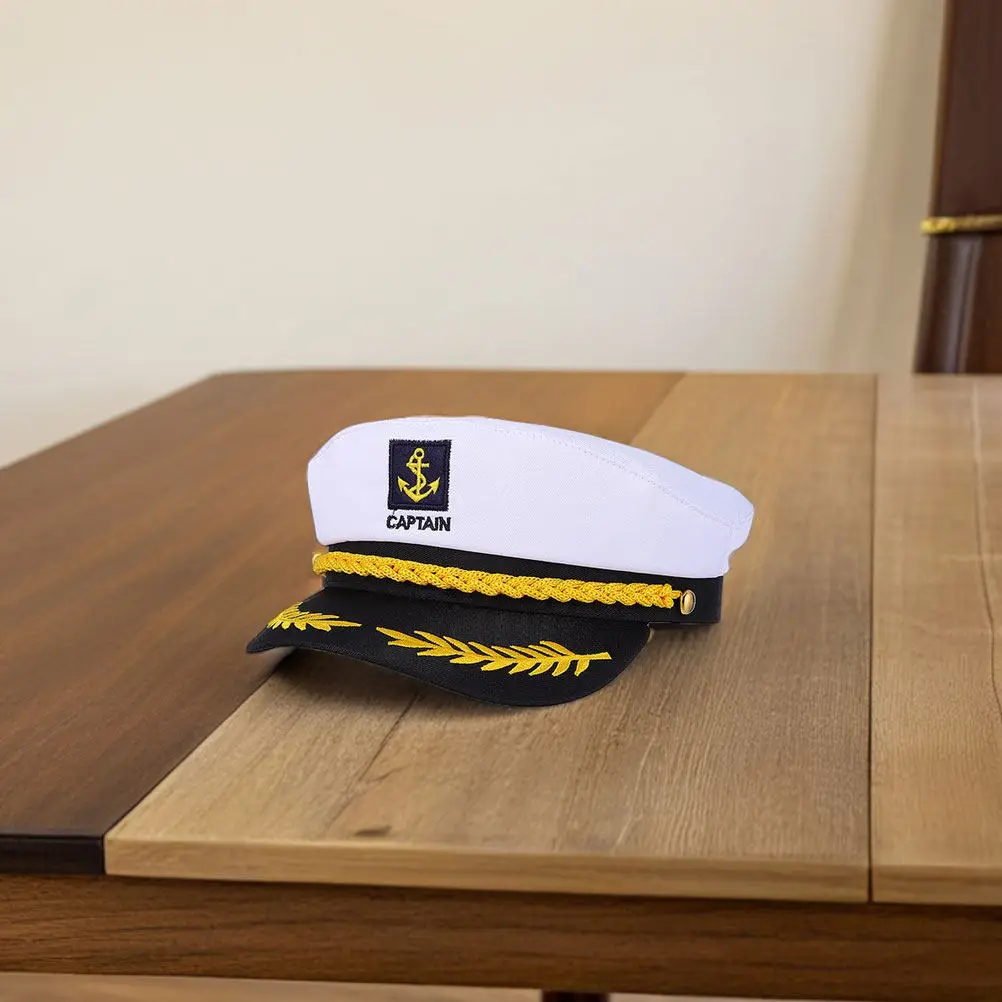 1 ensemble de chapeau de marin et écharpe, accessoires de Costume nautique classique pour hommes et femmes, chapeau de capitaine de bateau pour adultes