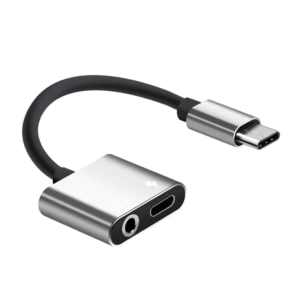 

2 In 1 Type C To 3 5Mm Audio Adapter Cable With Microphone Support Usb C Devices Lightweight Aluminum Shell Plug Play Charging