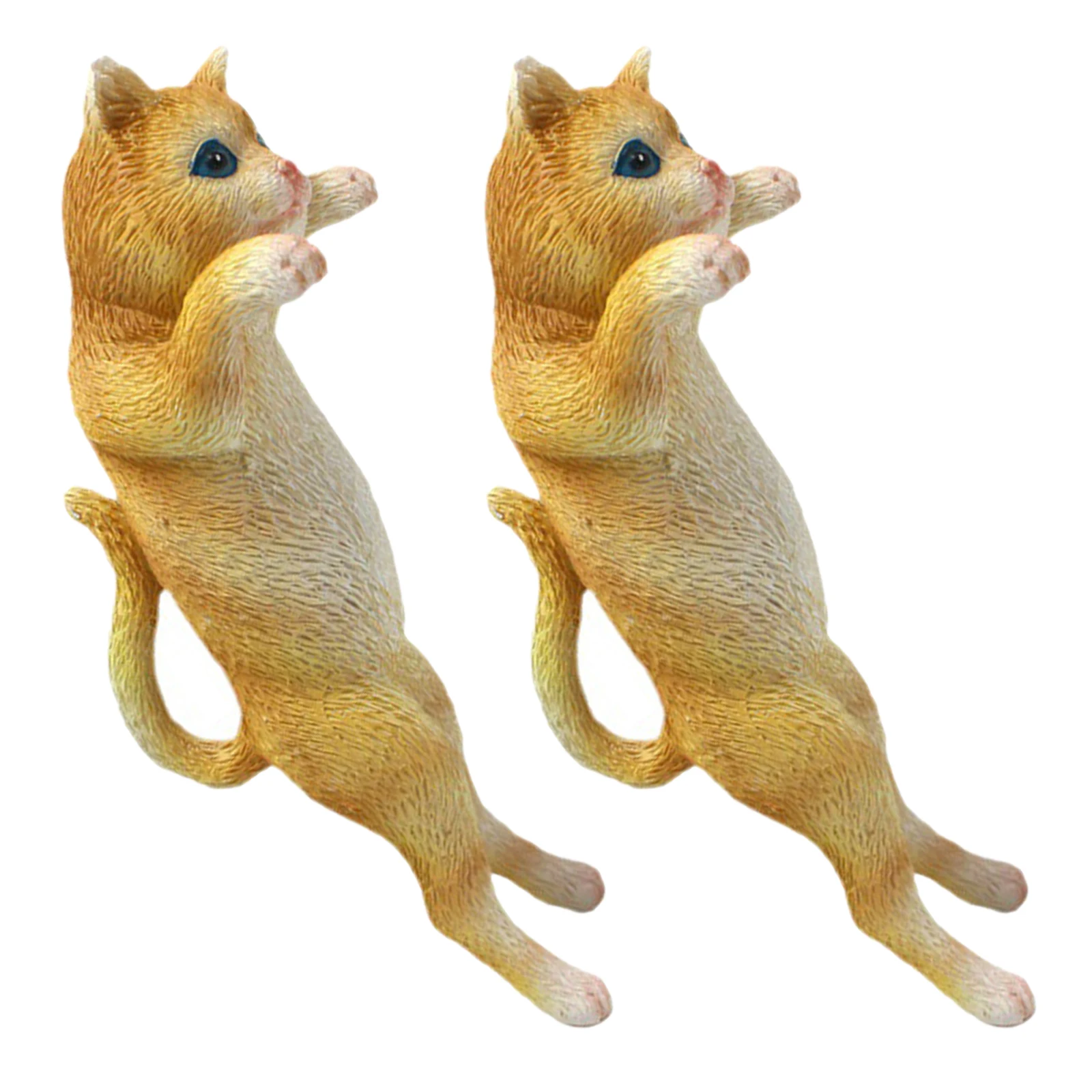

2Pcs Adorable Cat Garden Statues Resin Hanging Decor for Flower Pots Outdoor Yard Decoration Cute Animal Statue for Plant Lover