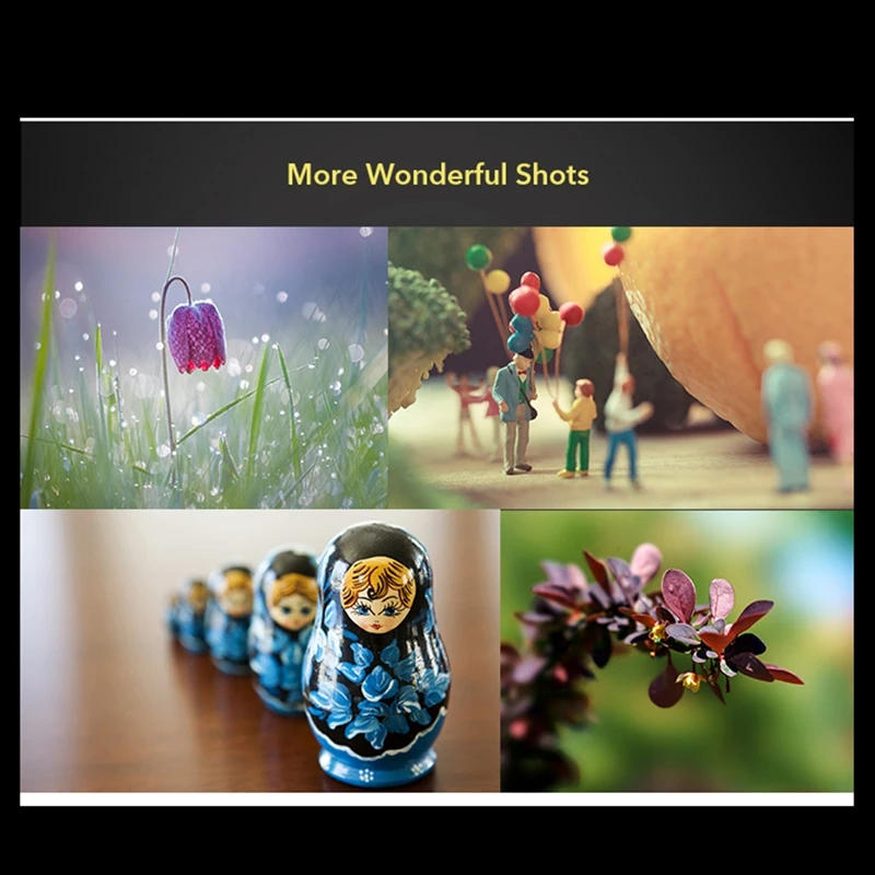 عدسة APEXEL سوداء مع عدسات صغيرة بمشبك عالمي لمرشح CPL لهواتف آيفون/سامسونج/جميع الهواتف الذكية