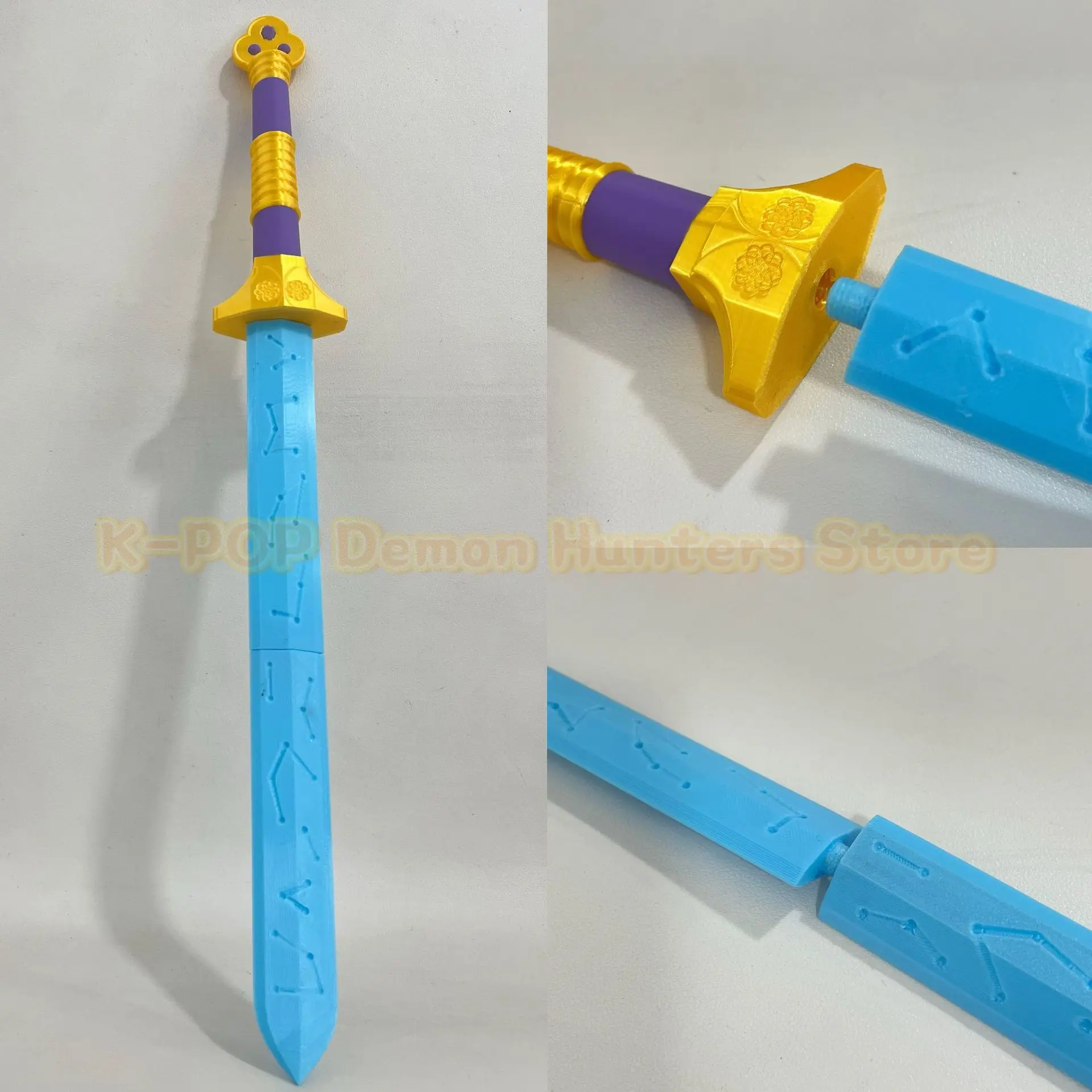 Kpop デモンハンター ルミ ロングソード ハンターズ 3Dプリント武器 パーティー 暗闇で光る パーティー用品 ゾイ コスチューム アクセサリー