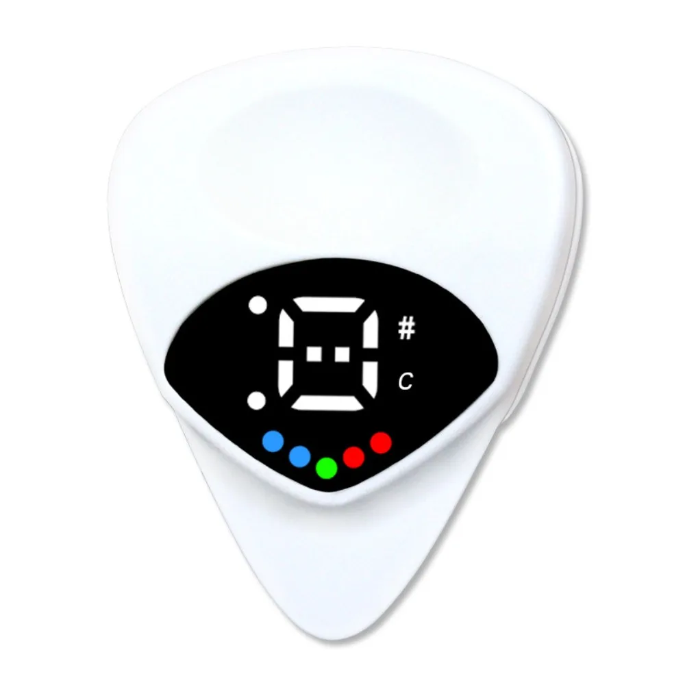 Portable Guitar Pick & Tuner Combo Real Time Monitoring Folk Guitar & Ukulele Tuner Professional Universal