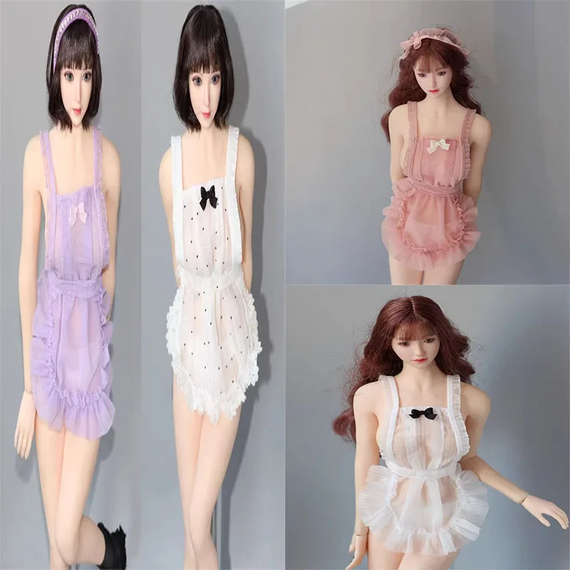 

Snail 1/6 Soldier Apron Maid Outfit Cute And Sexy Mesh Clothing Model Fit 12" Action Figure Toy In Stock