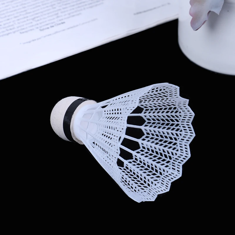 

12 Pcs White Plastic Badminton Ball Shuttlecocks for Sport Training
