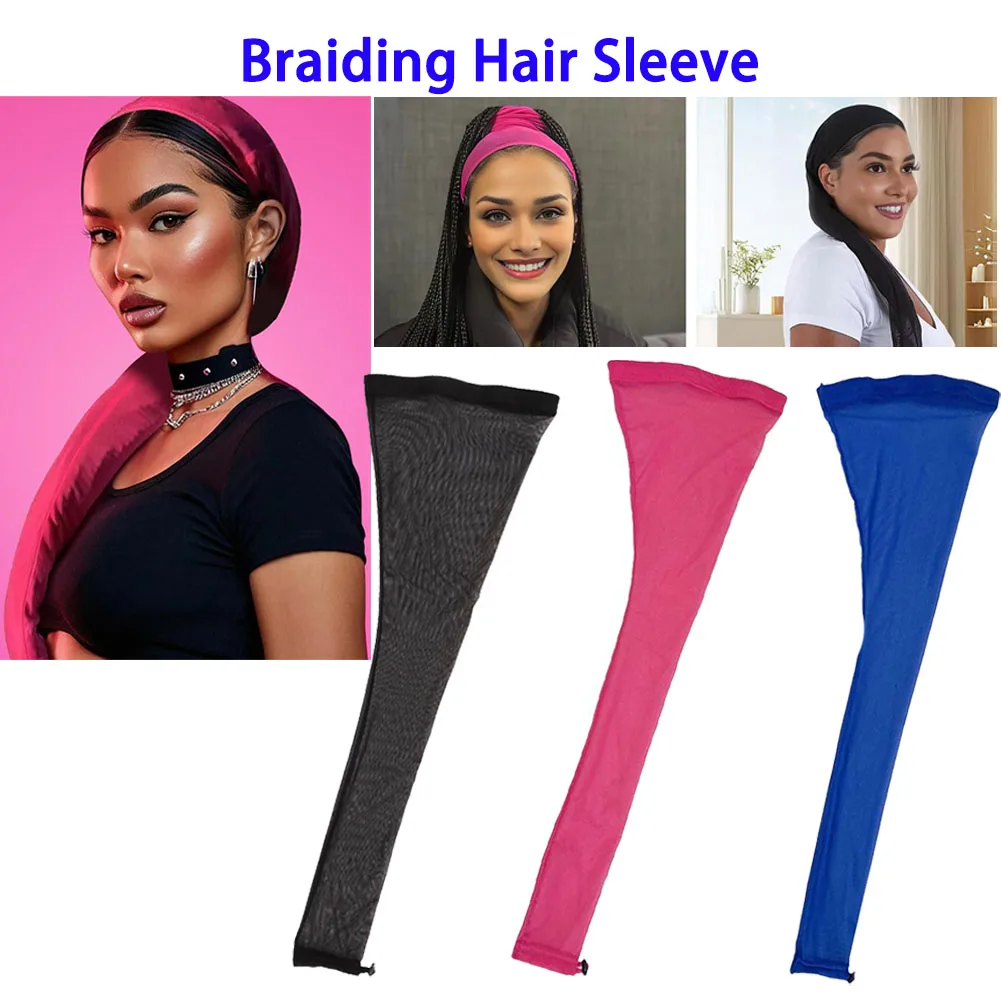 

Braiding Hair Sleeve For Hair Extensions Wig Sleeve With Adjustable Drawstring For Keep Braids Flow Wig Accessories