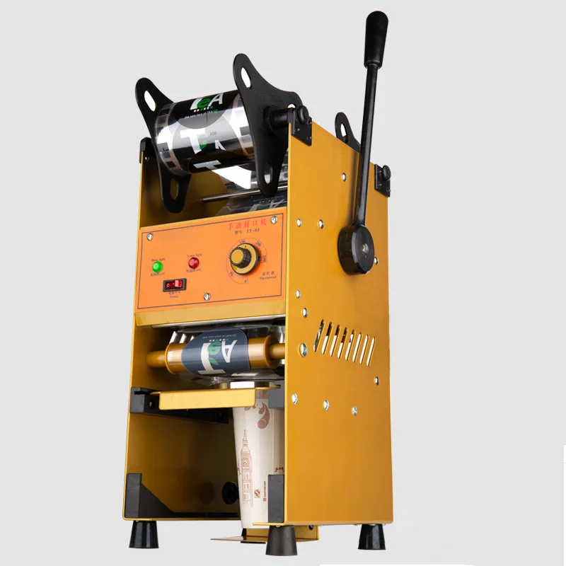 Electric Manual Cup Sealing Machine Suitable For 9/9.5cm Diameter 18cm Height Cups Sealer TT-D5-SL900
