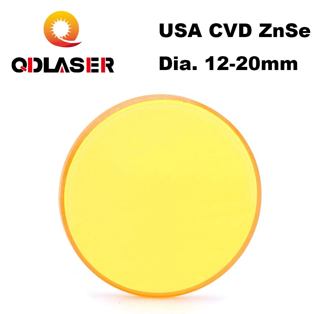 CO2 Focus Lens USA CVD ZnSe Dia 12 15 18 19.05 20 FL 25.4 38.1 50.8 63.5 76.2 101.6 127mm for Laser Engraving Cutting Machine