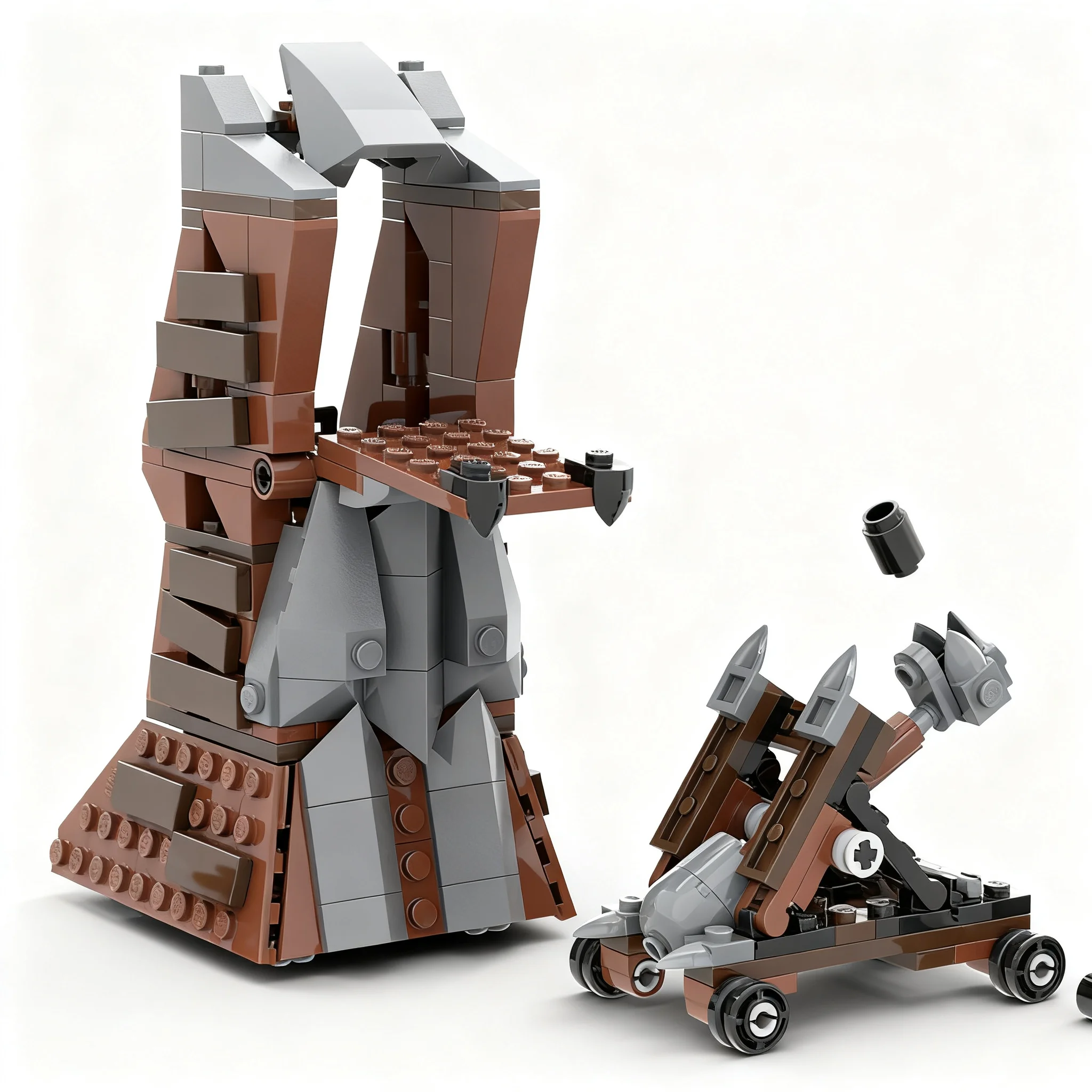 227pcs MOC The Hobbit Lord The Rings The Rings Mordor Siege Engines Model Building Blocks Toy Craft Idea Collection Creative
