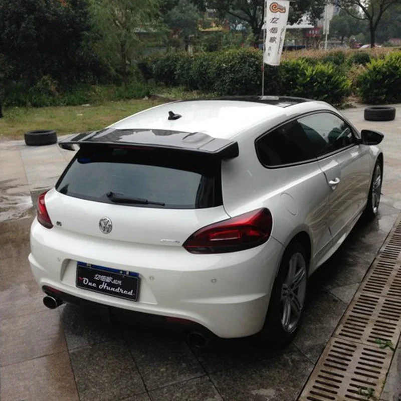 VOTEX style Scirocco Carbon Fiber Rear roof Lip Wing spoiler For Volkswagen VW Scirocco R  2010~2014