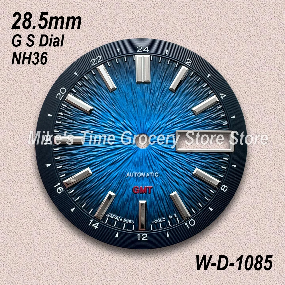 28.5mm/31mm/33mm G S Logo GMT Dial For NH34/NH35/MH36 Movement High Quality Sunburst/Matte Dial Watch Modification Accessories