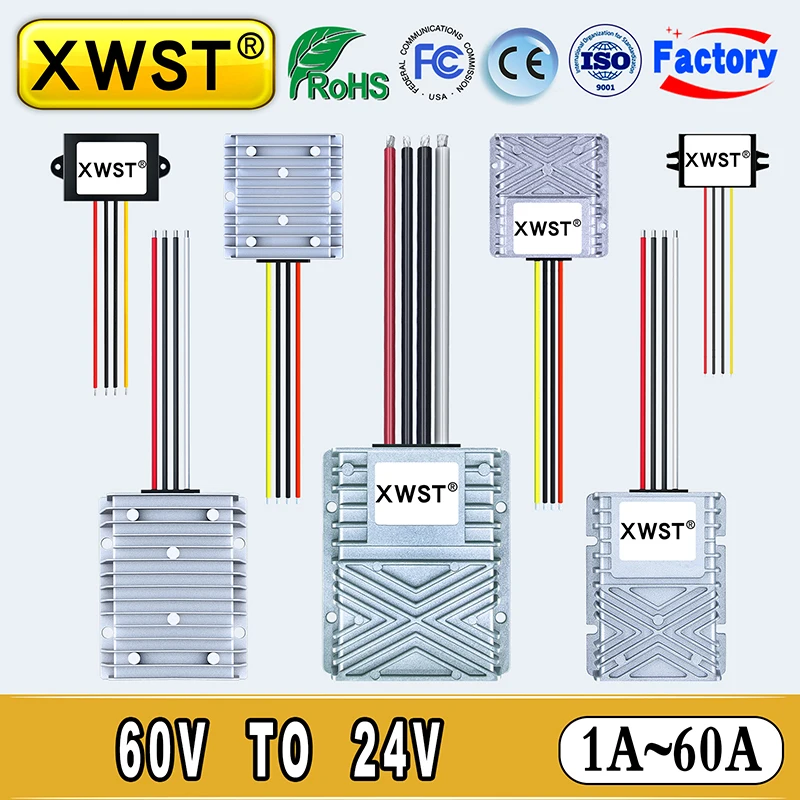 

Manufacturer DC-DC Step Down Converter 60V to 24V Buck Power Supply 1-60A Voltage Regulator Waterproof IP67 Module CE