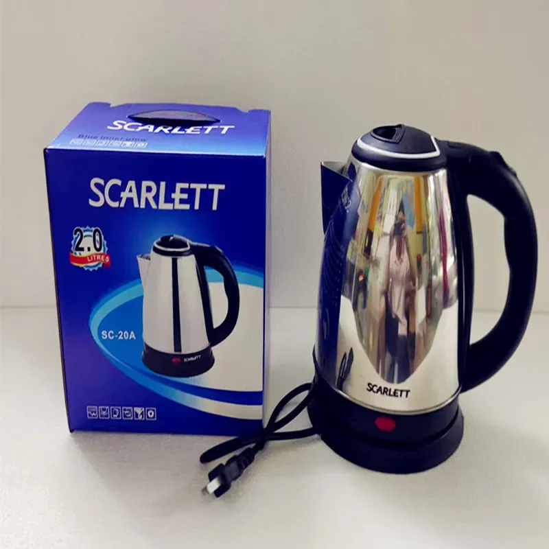 Stainless Steel Electric Kettle European Standard Plug Non-Scaling Heat Water Pot Manufacturer Export Quality Control