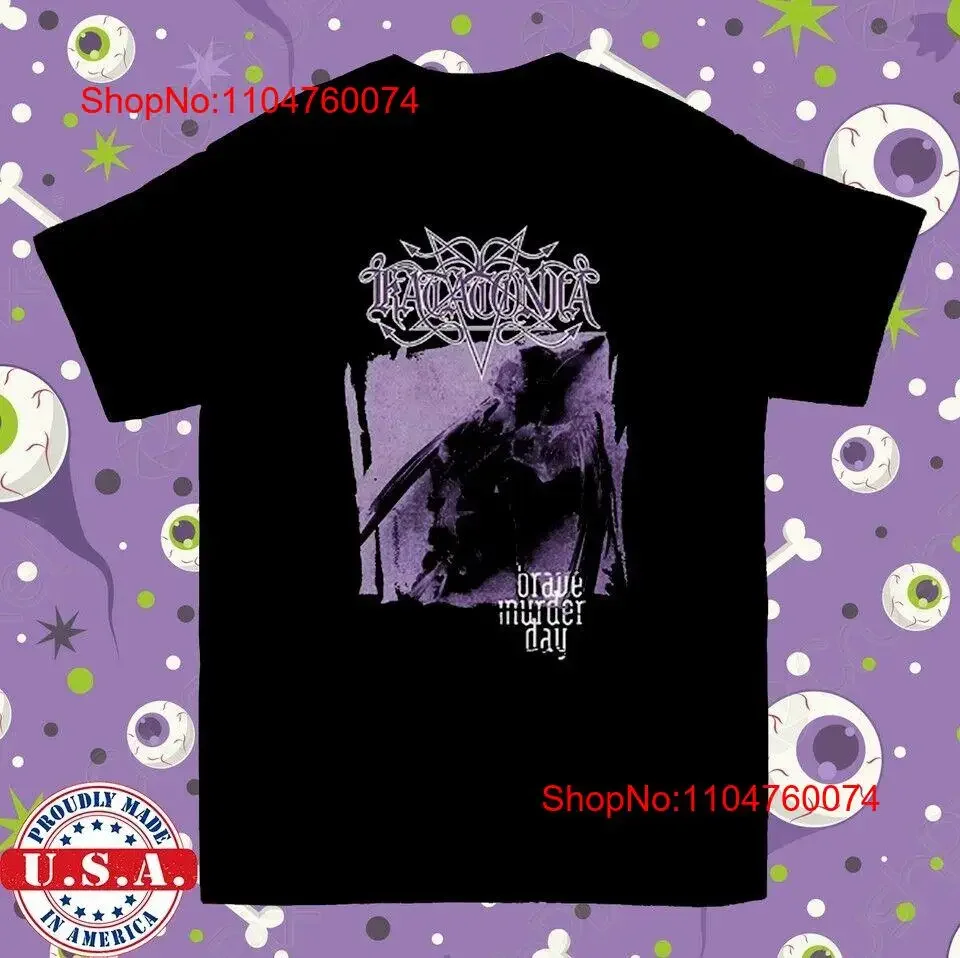 KATATONIA Band Brave Murder Day Camiseta Tamanho Completo S 5XL FH342 vintage Lavado Esticado moda streetwear Casual