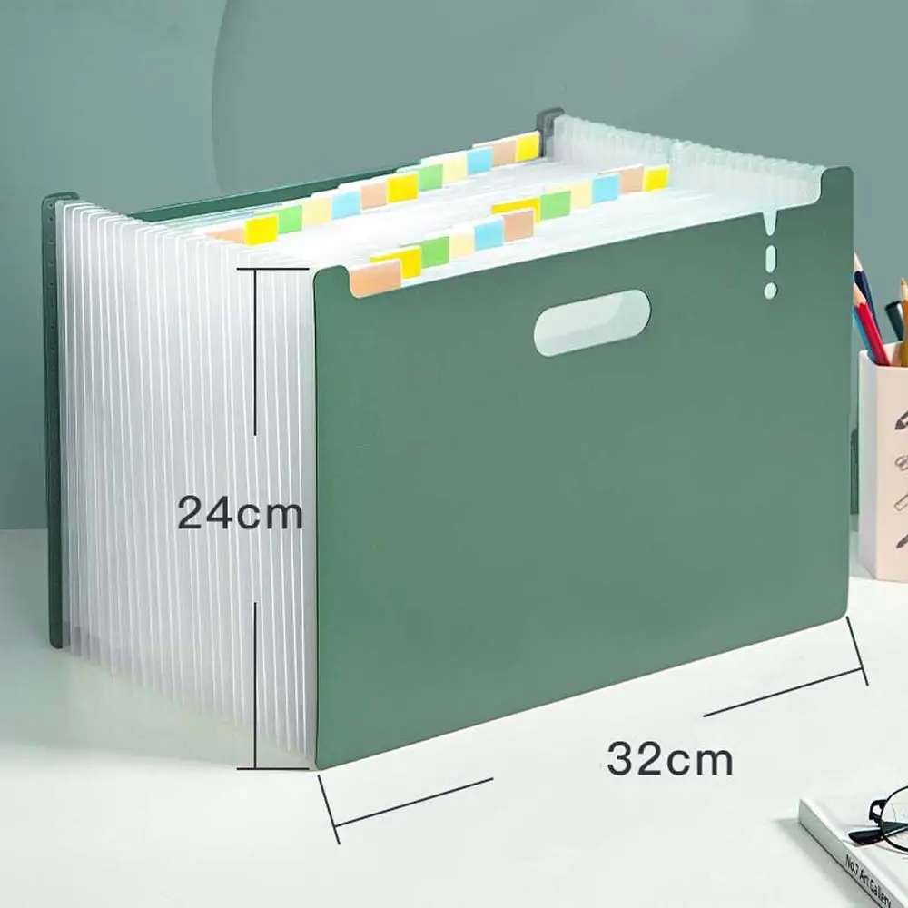 With Label Card Stationery Supplies Multi-layer Standing Paper A4 Data Storage Bag Vertical Organ Bag Folder Paper Organizer