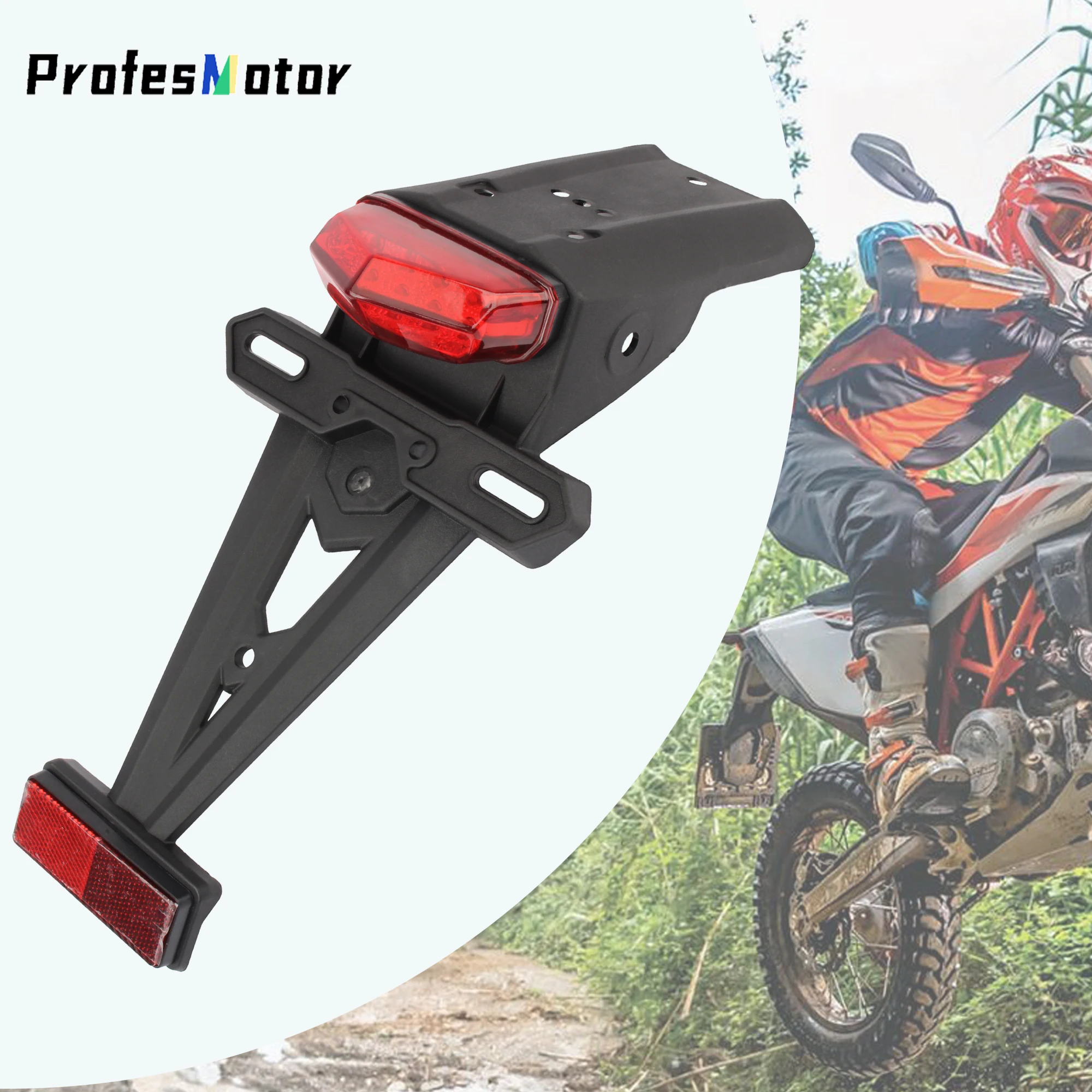 

Motorcycle Taillight Assembly For KTM Honda Yamaha Universal Accessories Brake Light License Plate Lights Moto Retrofit Parts