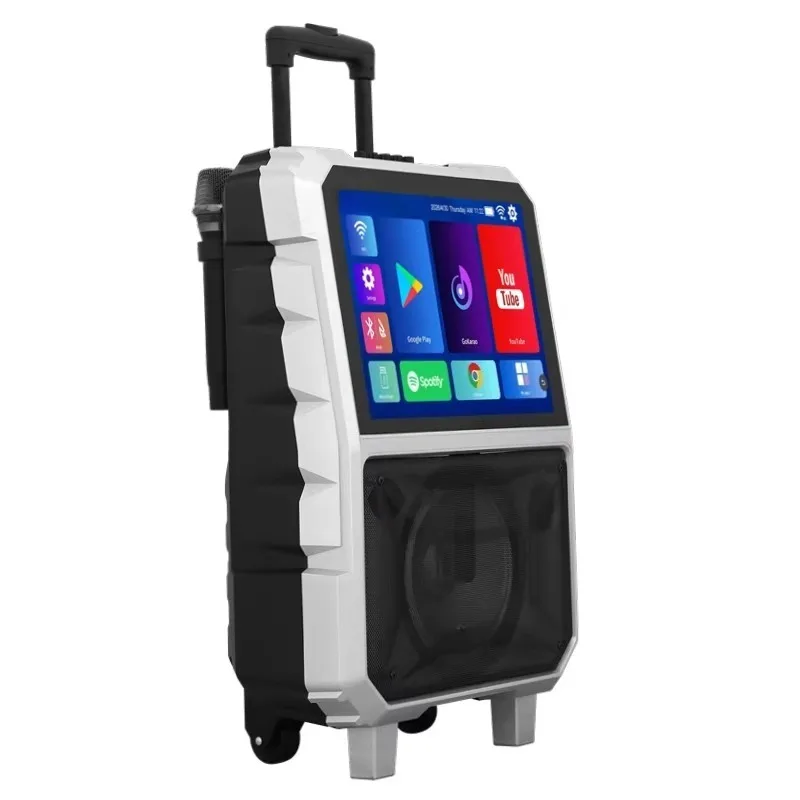 40W High Power Karaoke Machine 15 Inch HD Touch Screen 8 Inch Subwoofer Outdoor Portable Audio Player view 4