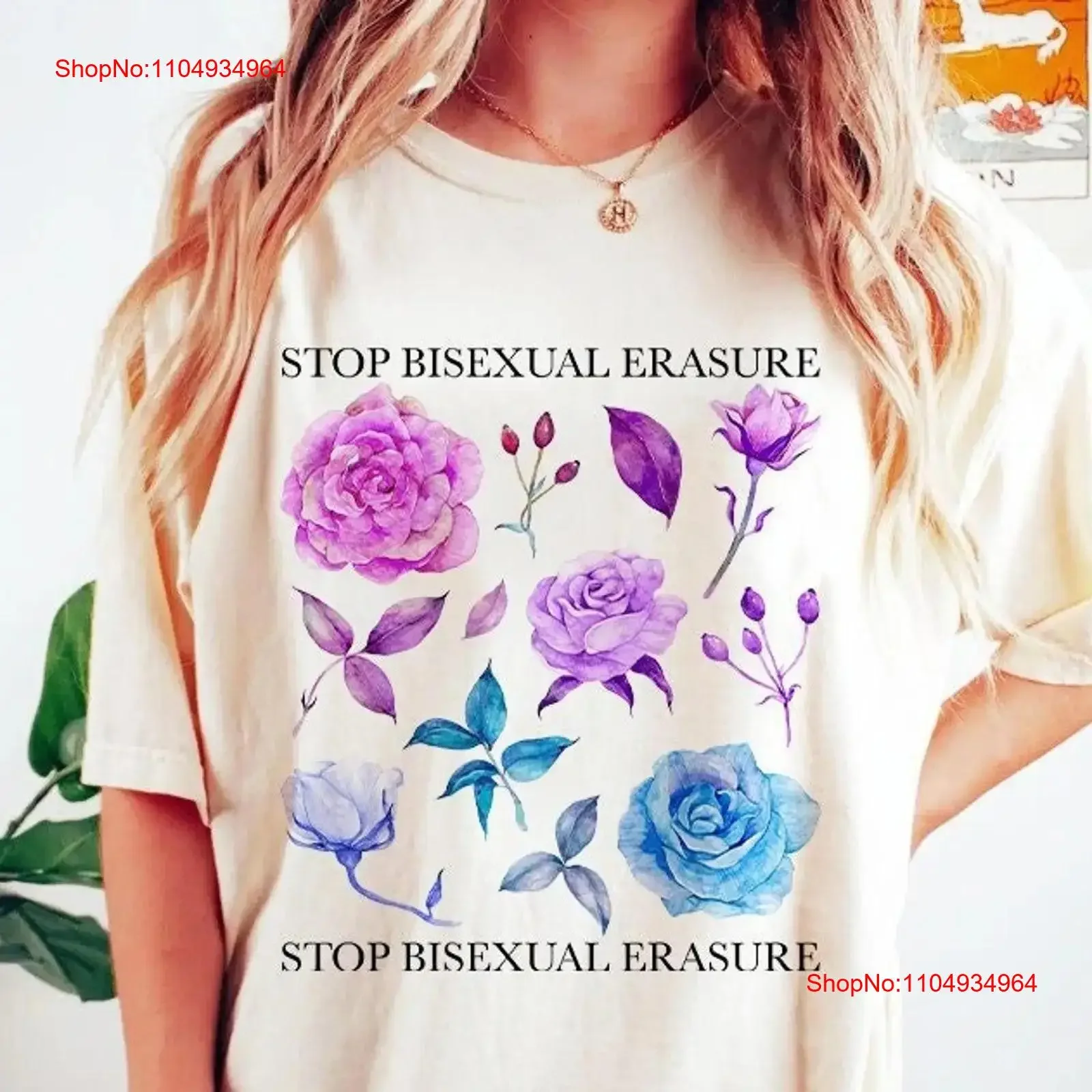 

Рубашка Stop Bisexual Erasure t Pride антибиiphobia с цветочными цветами забавная винтажная стираная рубашка унисекс для мужчин слегка стильная