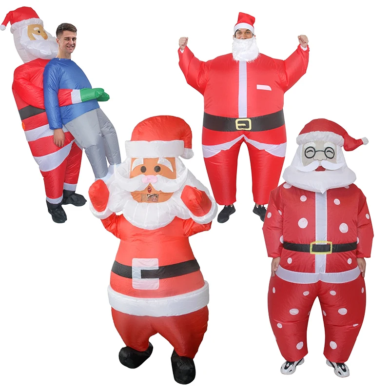 الكلاسيكية الكبار سانتا كلوز نفخ زي عيد الميلاد عطلة حفلة تأثيري حلي 2025 جديد الخيال مضحك مهرجان زي #6