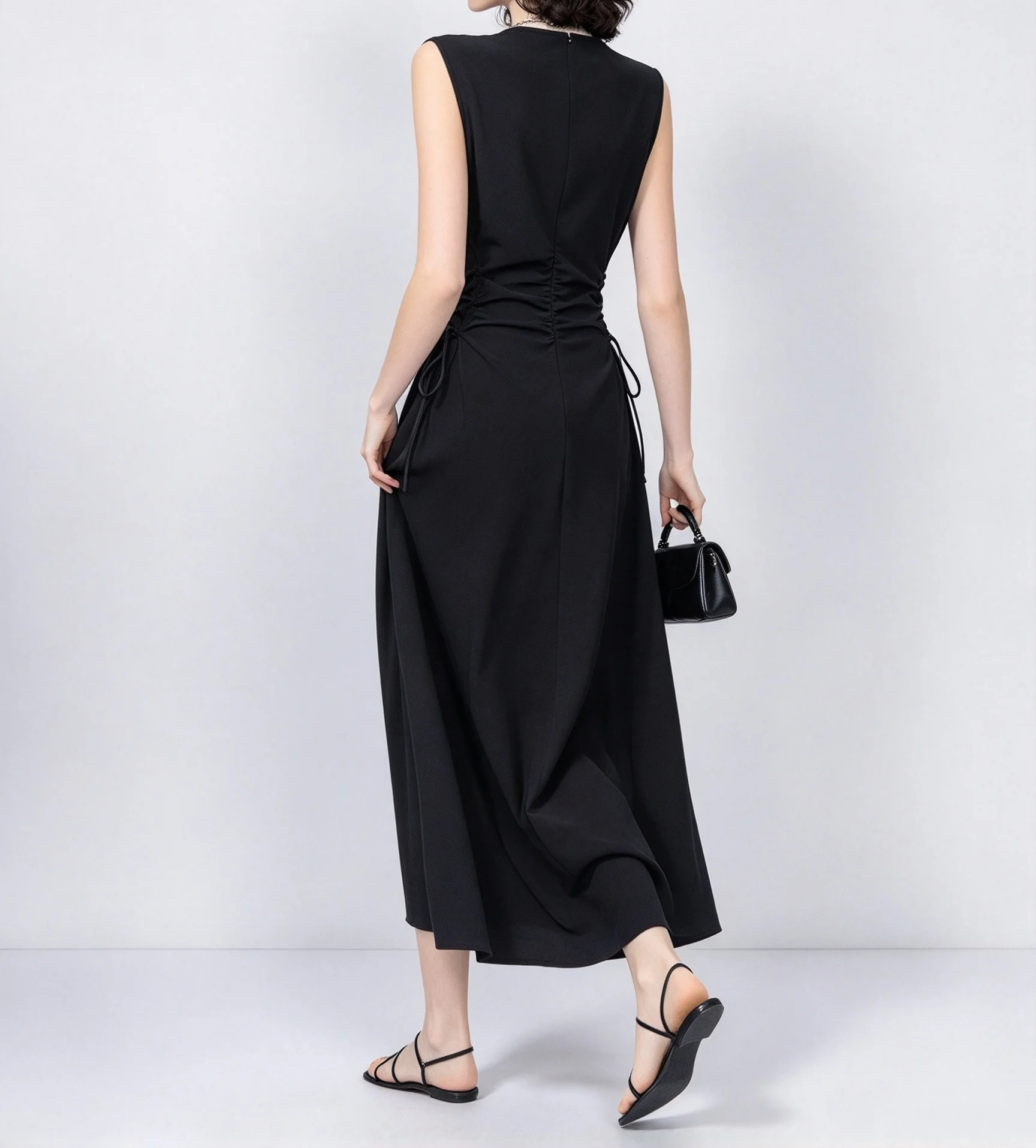 Women's Crew Neck Dress, Tummy Control, Flared Skirt, Fashion Elegant Versatile Dress