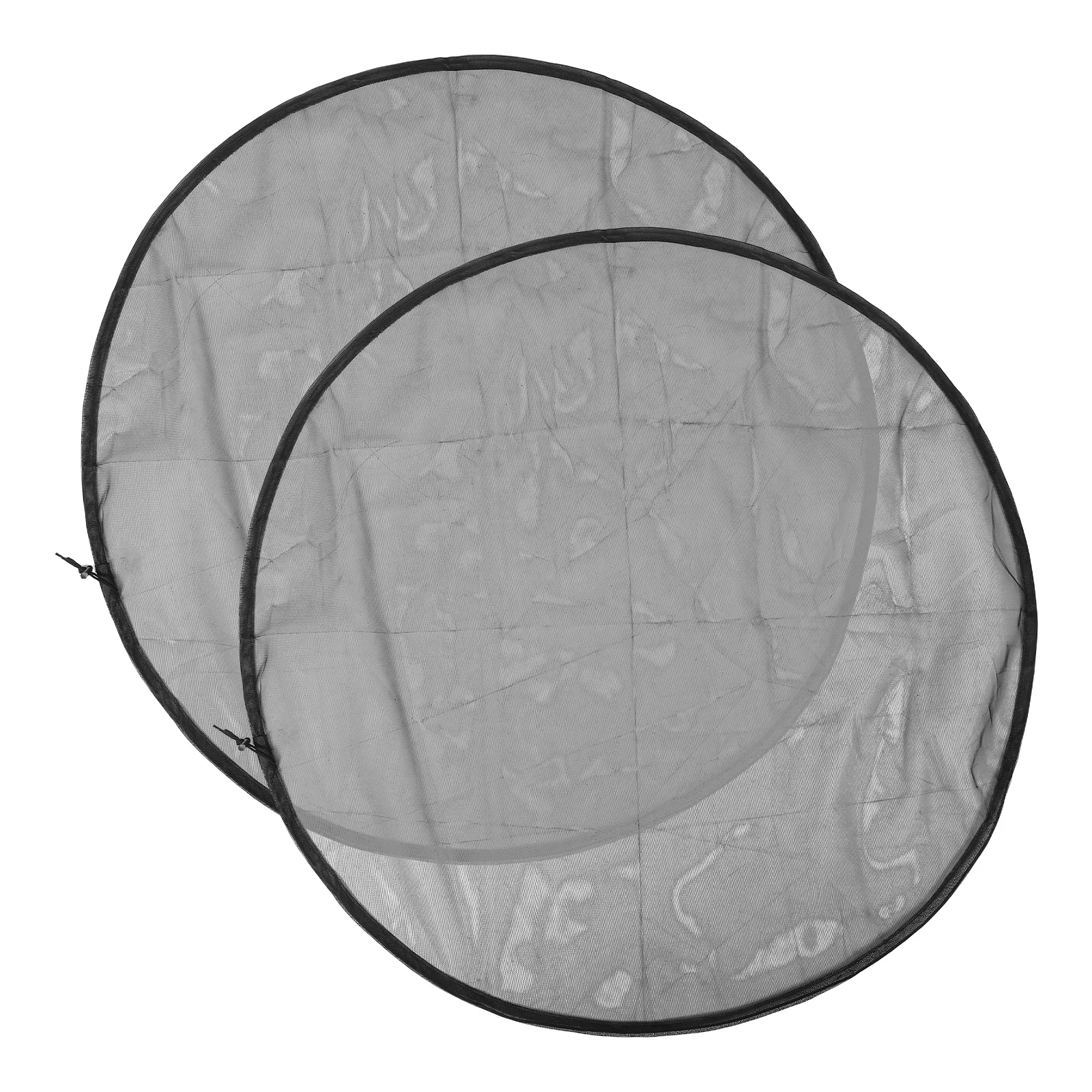 

2pcs Drawstring Rain Barrel Mesh Cover Dust Leaf Protection Water Collection Bucket Outdoor Durable Easy Install Garden Tool