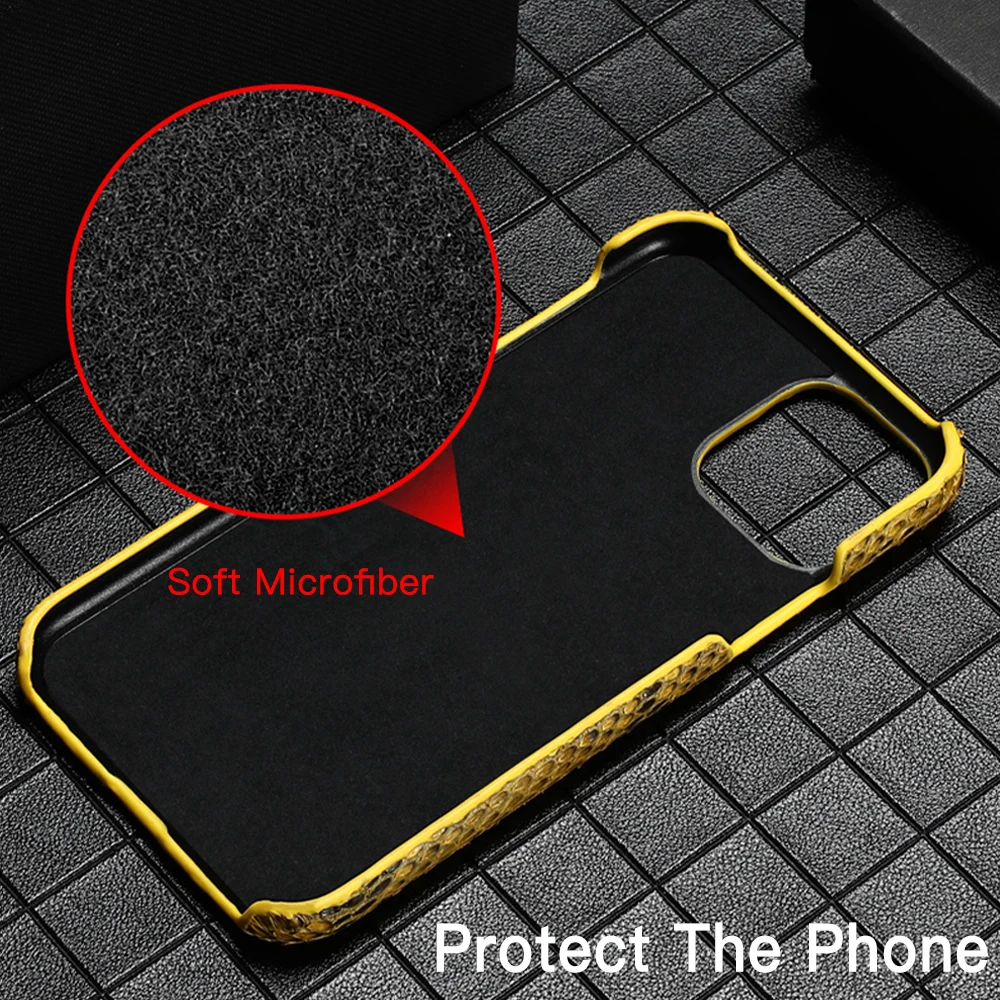 Luxury Phone Case For iPhone 17 Air 16 15 11 12 13 14 Pro Max Plus 17Pro 16Pro Max 100% Genuine Python Leather Back Cover