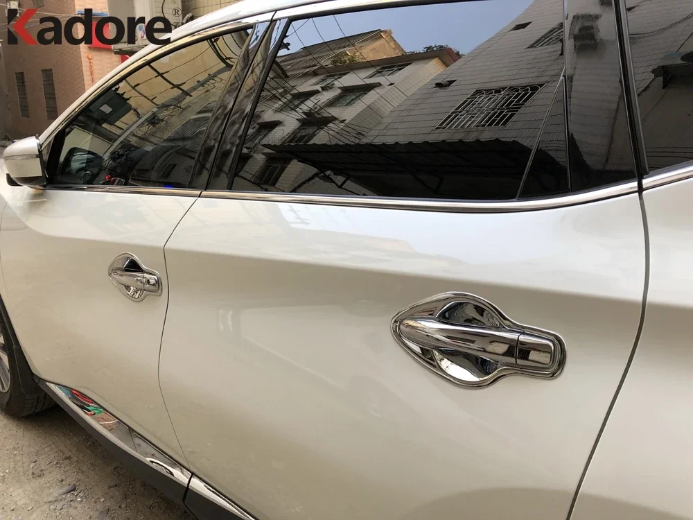 

For Nissan Murano 2015 2016 2017 2018 2019 2020 2021 2022 Chrome Car Exterior Side Door Handle Bowl Cup Cover Trim Accessories
