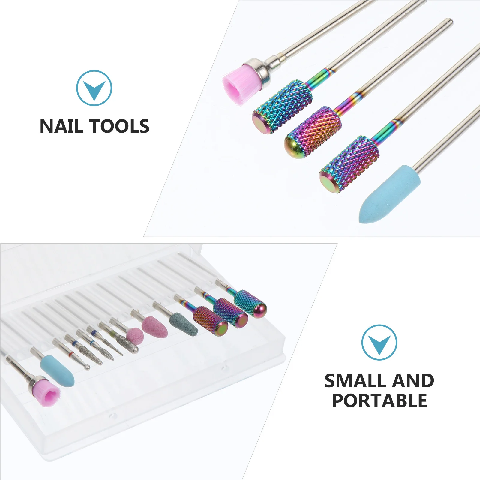 Nail Drill Bit Set Tungsten Steel Emery Sanding Heads For Manicure Pedicure Electric Nail Sander Polish Removal Tool