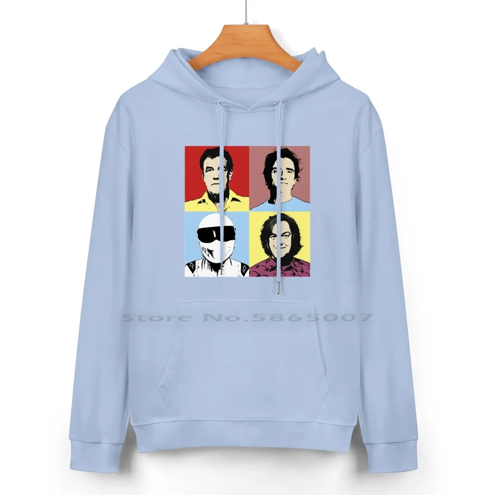 Sudadera con capucha de algodón puro, suéter con estampado Pop Art, en 24 colores, de Shelby Richard, quesón, James May, Capitán lento, Jezza